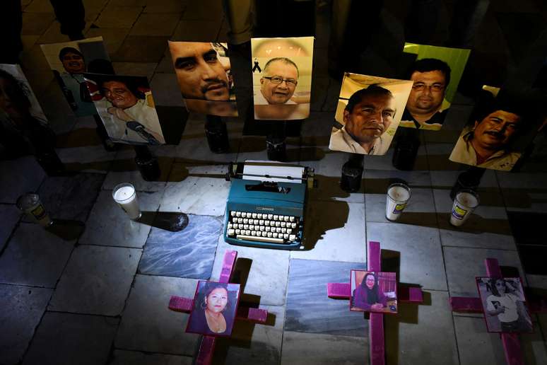 Protesto contra morte de jornalistas no México