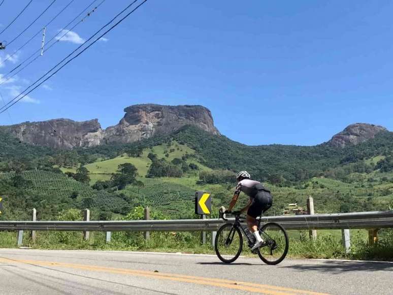 Ciclista Francisco Chamorro faz reconhecimento de percurso (FOTO: Arquivo pessoal)