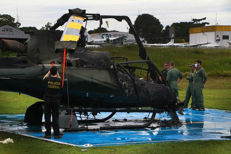 PF prende suspeito por inc&ecirc;ndio em helic&oacute;pteros do Ibama