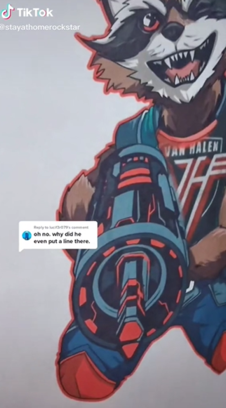 Desenho usado como refer&ecirc;ncia pelo tatuador