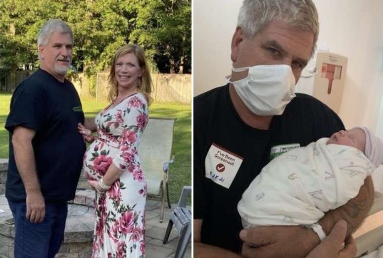 Gus, companheiro de Sharon e pai da beb&ecirc;, tem 60 anos e tr&ecirc;s netos (Foto: Reprodu&ccedil;&atilde;o)