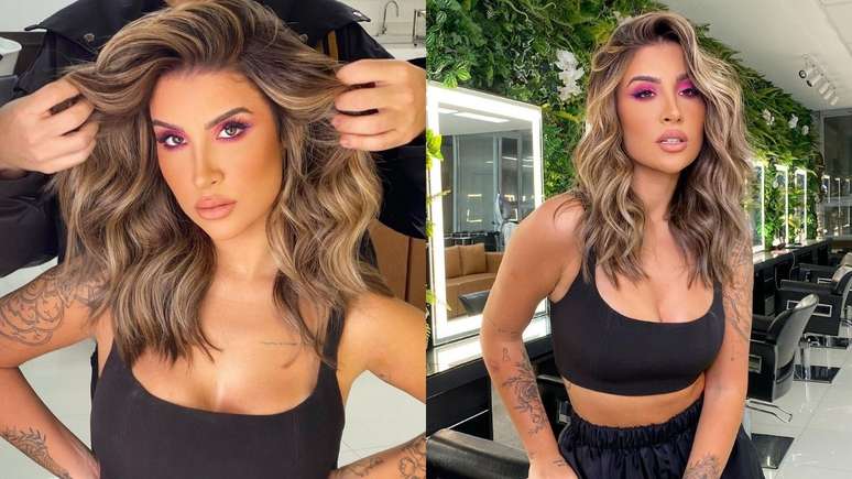 Agora, Bianca Andrade exibe um cabelo mais curto e iluminado