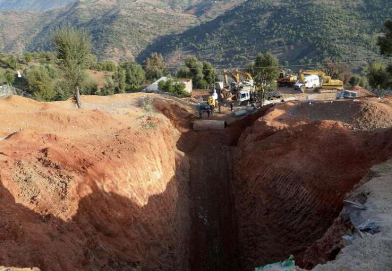 Local onde socorristas recuperaram o corpo do menino de 5 anos, Rayan Awram, perto de Chefchaouen, no Marrocos
6/2/2022 REUTERS/Abdelhak Balhaki