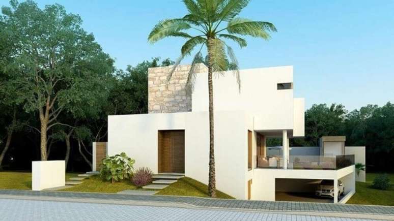 57- As platibandas trazem modernidade ao projeto. Fonte: Doce Obra
