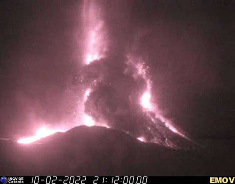 Vulcão Etna tem nova erupção intensa na cratera sudeste