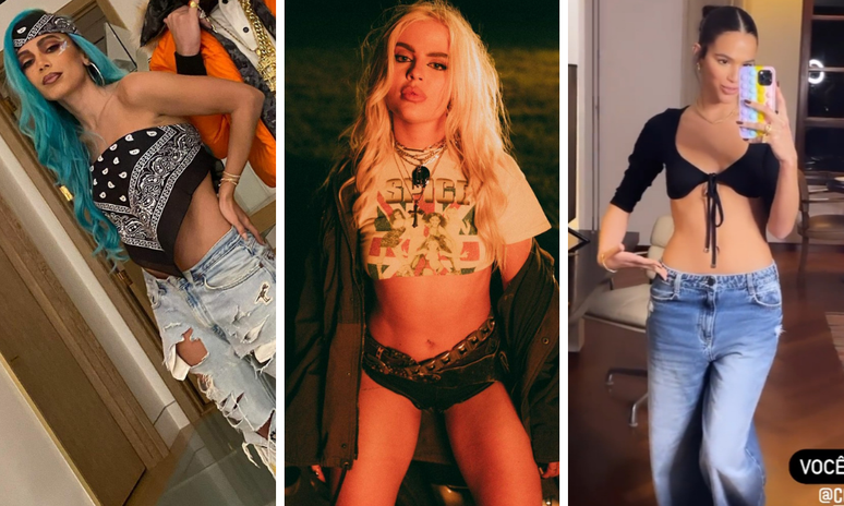 Famosas vestem cintura baixa (Fotos: Instagram/Reprodu&ccedil;&atilde;o)