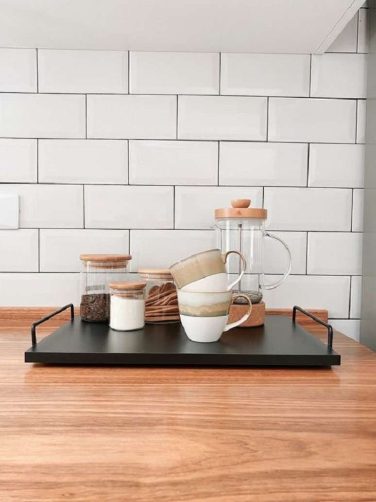 7. Bandeja decorativa para caf&eacute; &ndash; Foto Casa cobre