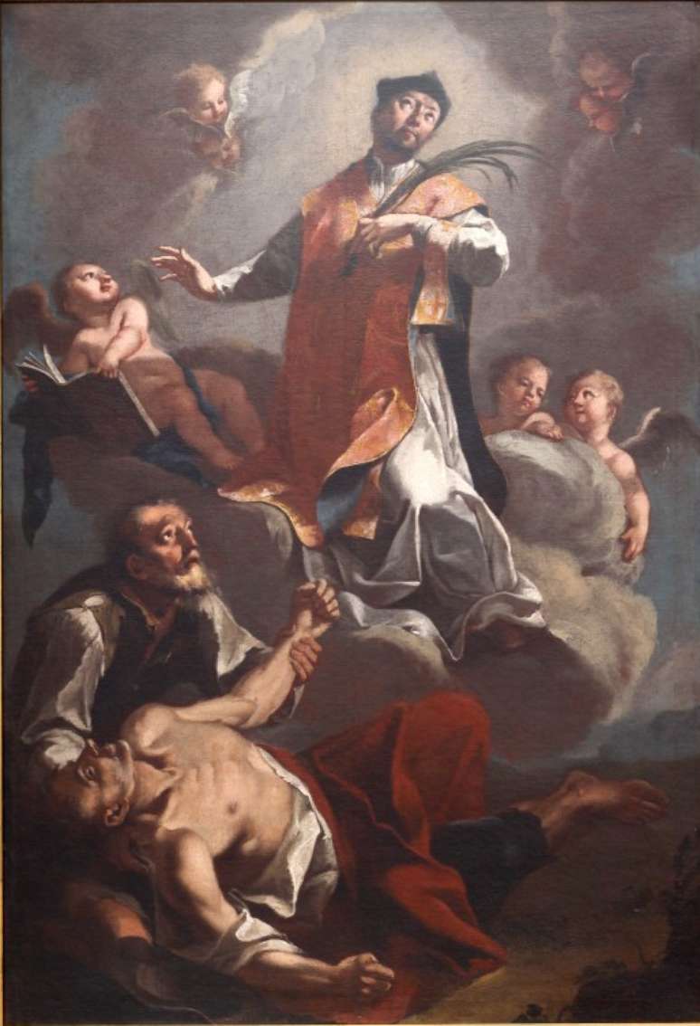 Tela do s&eacute;culo 18 ilustra S&atilde;o Valentim