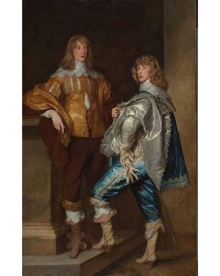 'O Menino Azul' foi pintado em homenagem a Sir Anthony van Dyck, autor deste quadro ilustrando Lorde John Stuart e seu irmão, Lorde Bernard Stuart, pintado em cerca de 1638