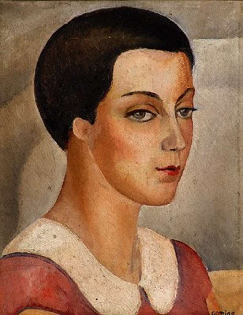 Retrato de Regina Gomide Graz feito pelo seu irmão, Antônio Gomide