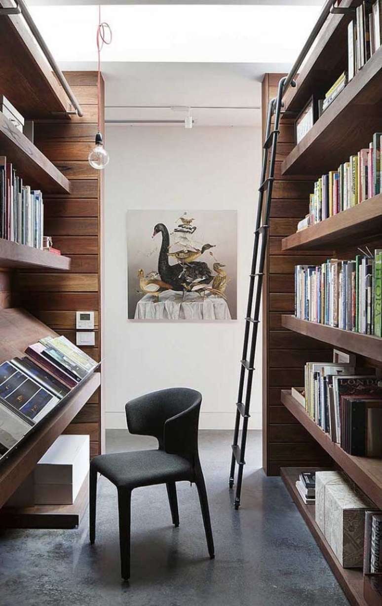 37. Estante livreiro para biblioteca de casa &ndash; Foto Decor Facil