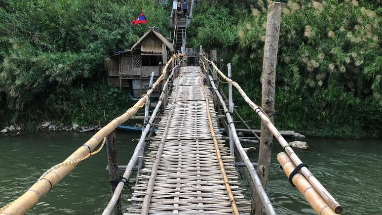 Esta parte do rio Nam Khan, em Laos, geralmente tem baixas concentrações de produtos farmacêuticos