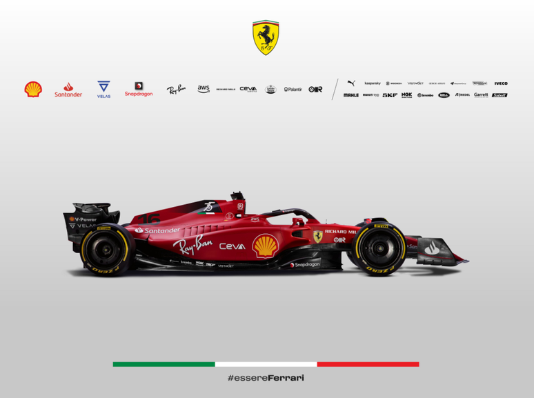 Ferrari lançou o F1-75 nesta quinta-feira 