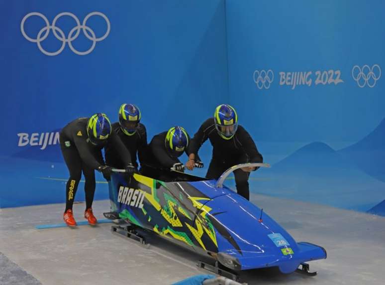 Brasil vai bem em treinamento do bobsled 4-man para Olimpíadas de Inverno (Foto: Alexandre Castelo Branco/COB)