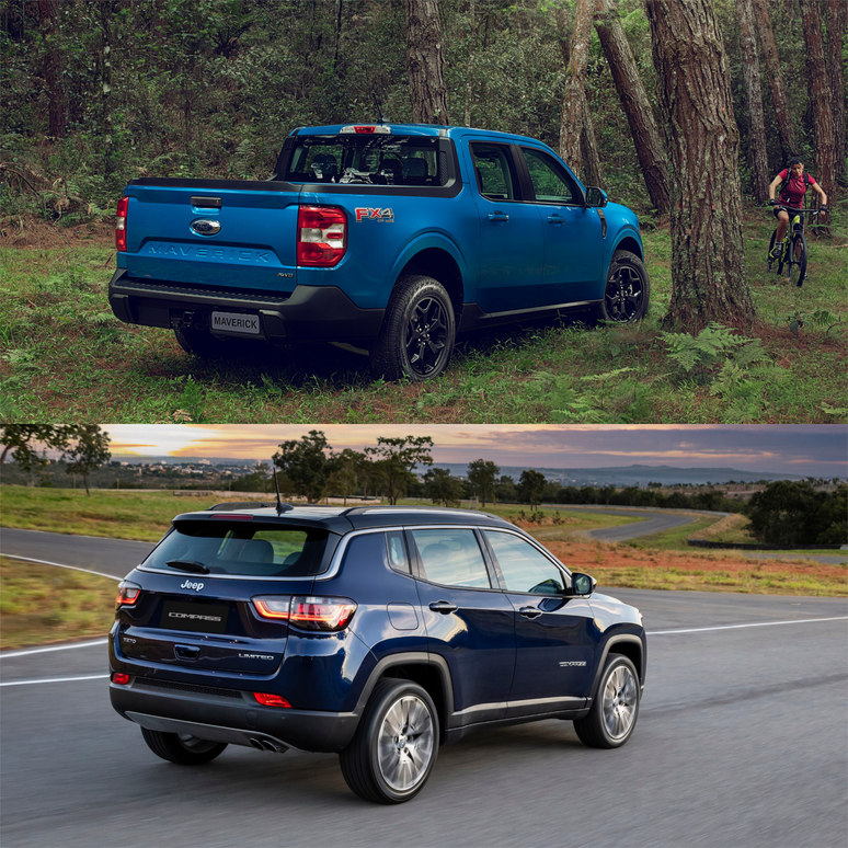 Ford Maverick e Jeep Compass