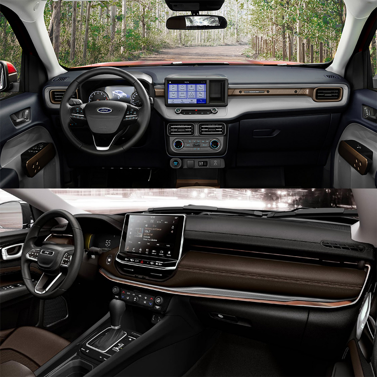 Ford Maverick e Jeep Compass