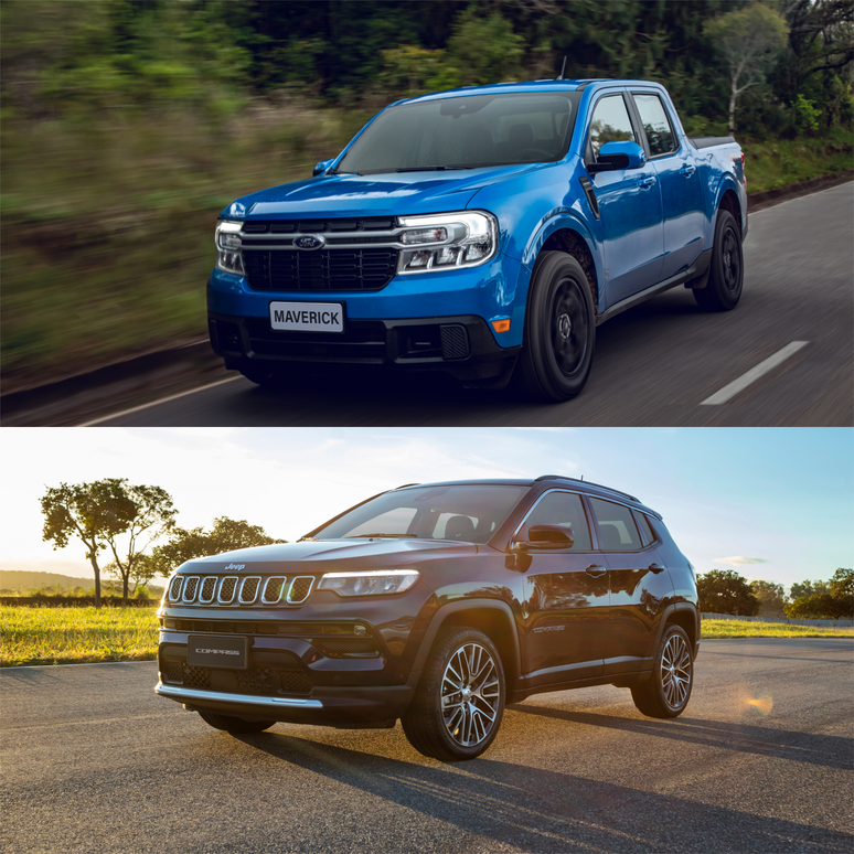 Ford Maverick e Jeep Compass