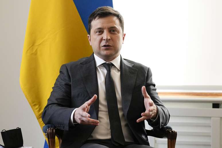 Volodymyr Zelensky, presidente da Ucrânia, na Conferência de Segurança de Munique 