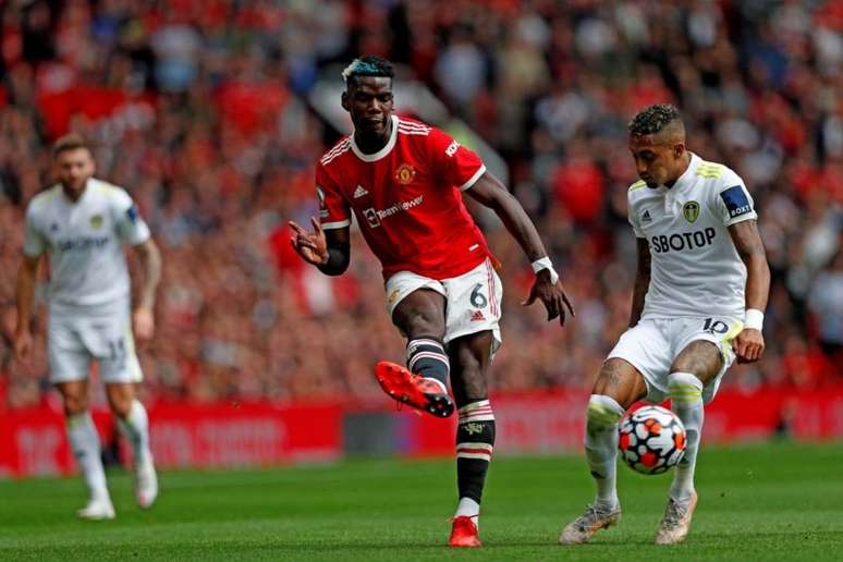 Manchester United goleou o Leeds por 5 a 1 na primeira rodada do Campeonato Inglês (Foto: ADRIAN DENNIS / AFP)