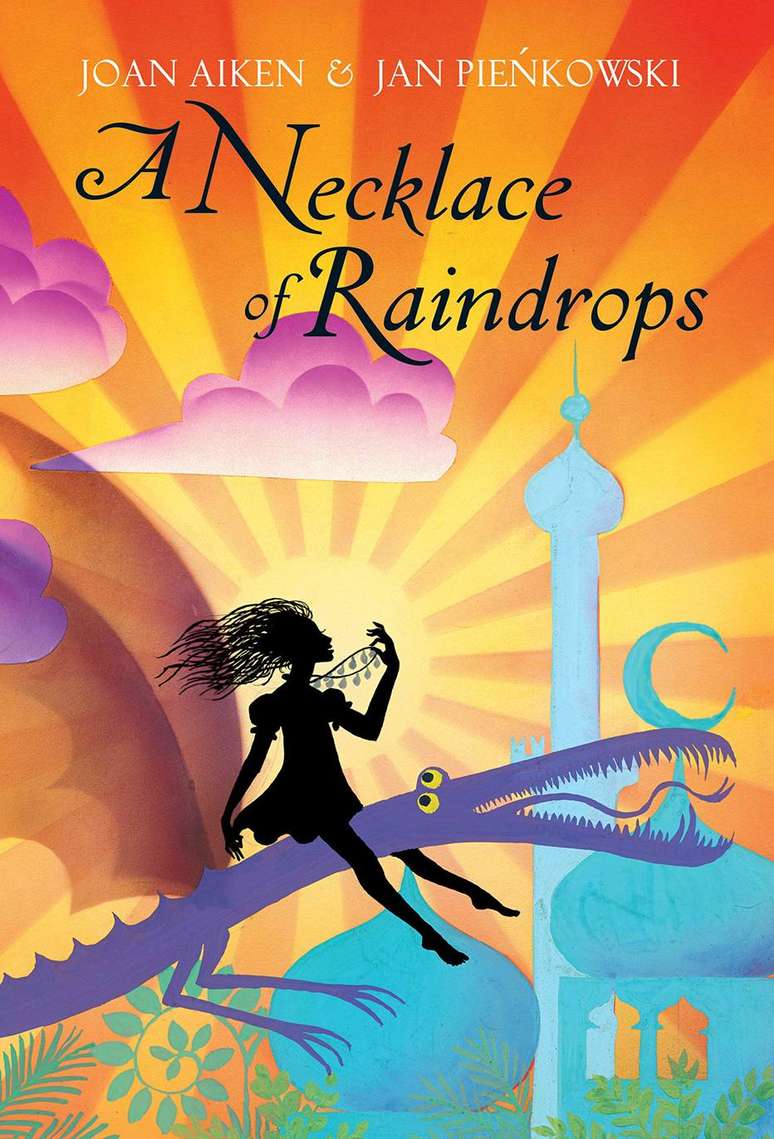 Capa do livro 'A Necklace of Raindrops', com ilustrações de Jan Pieńkowski