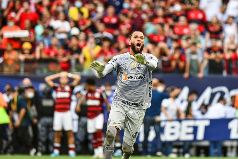 Um dos destaques do Galo na decisão foi o goleiro Everson, que defendeu três das 12 cobranças cobradas pelo Rubro-Negro