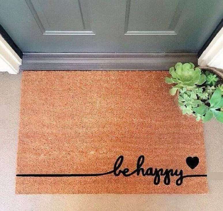 44. Os capachos divertidos tamb&eacute;m podem ser bem fofos &ndash; Foto: Mi Casa es Feng