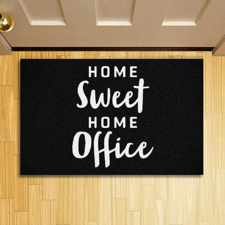 63. Modelo de tapete capacho divertido &ndash; Foto: GrupoTip