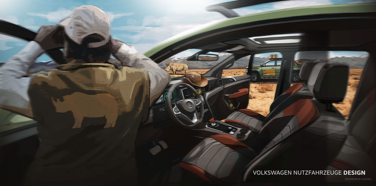 Interior da nova Volkswagen Amarok 2023