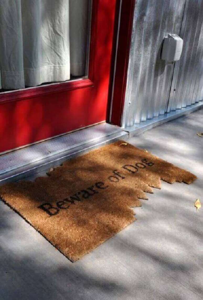 31. Invista em modelos de capachos divertidos com design diferenciado &ndash; Foto: Tamparoofer