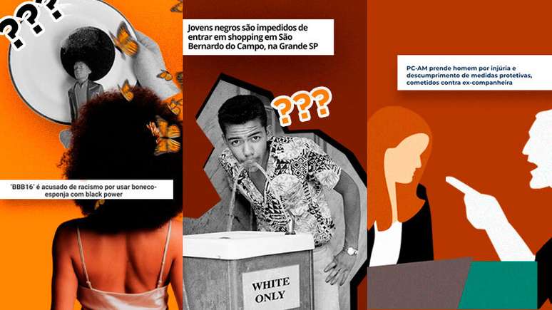 Ilustração mostra diferenças de injúria, injúria racial e racismo