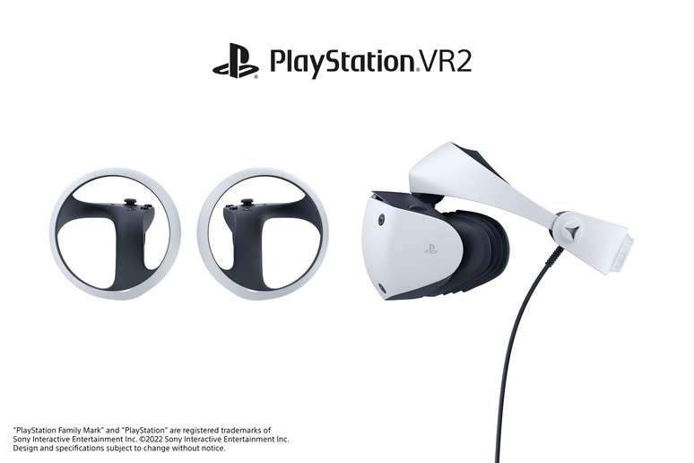 Headset PSVR2 e controles PSVR2 Sense