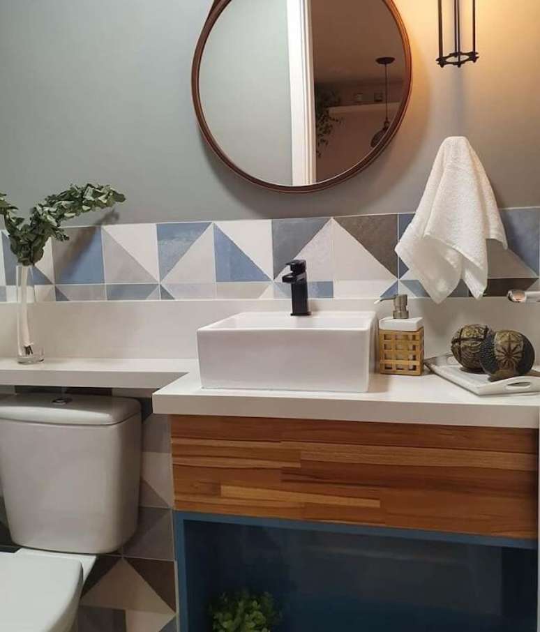 31. Existem diversos modelos de cuba para banheiro pequeno. Fonte: Meu Ap&ecirc; 301