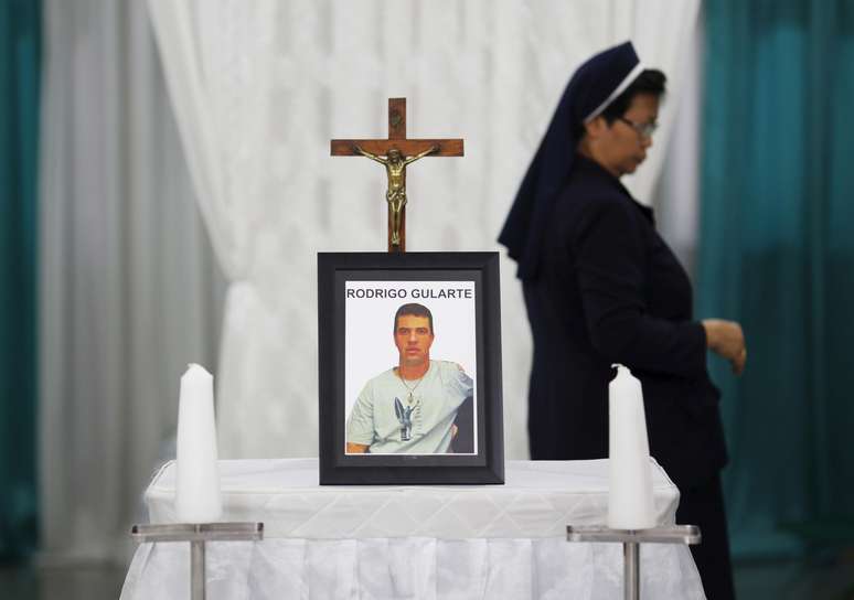 Vel&oacute;rio de Rodrigo Gularte, morto na Indon&eacute;sia por tr&aacute;fico de drogas 