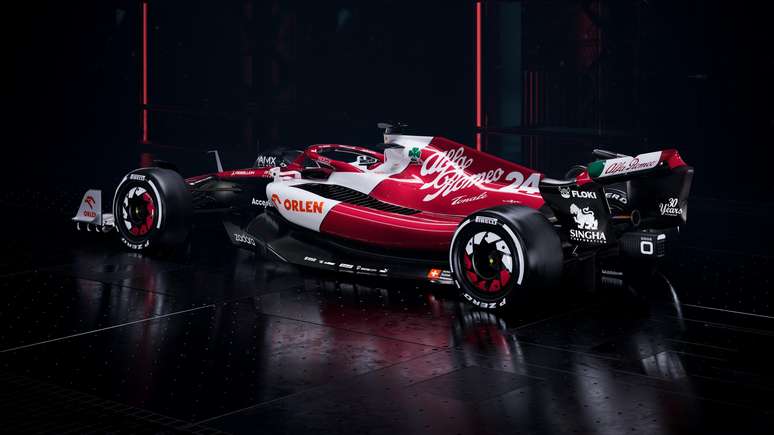 O belo modelo C42, da Sauber Alfa Romeo