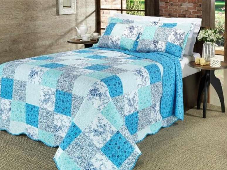 13. Combinar diferentes tons em uma colcha de retalhos original d&aacute; um resultado incr&iacute;vel &ndash; Foto: Vida e cor