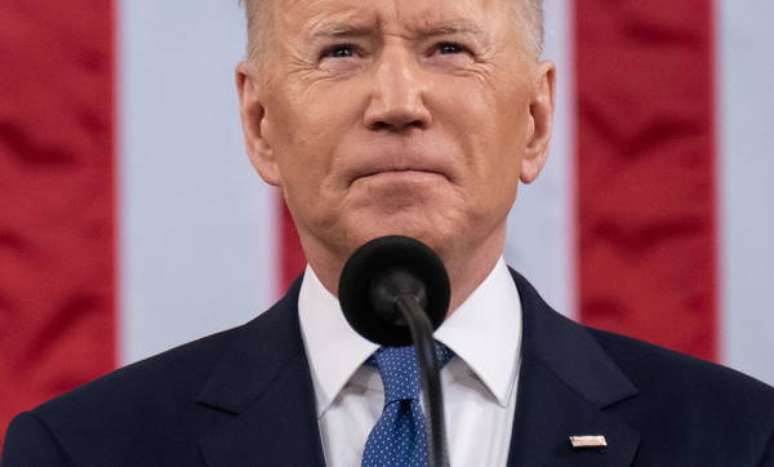 Presidente Joe Biden em discurso no Congresso