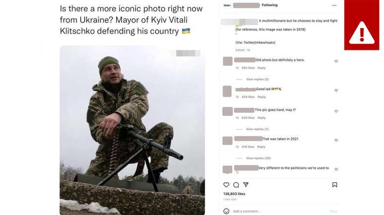 Esta imagem do prefeito de Kiev, Vitali Klitschko, &eacute; de mar&ccedil;o de 2021