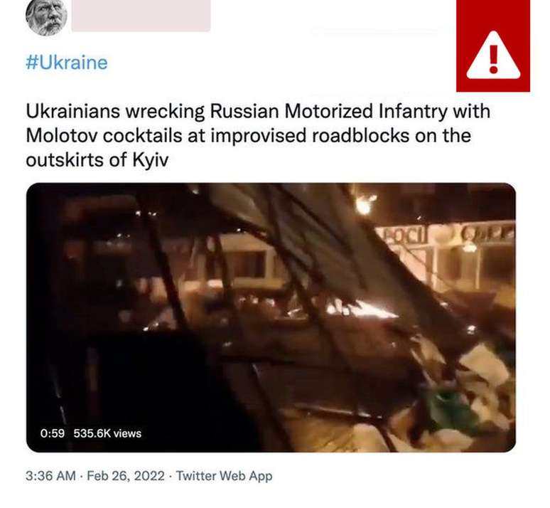 Este v&iacute;deo de uma batalha de coquetel molotov em Kiev foi feito durante os protestos do Euromaidan em 2014