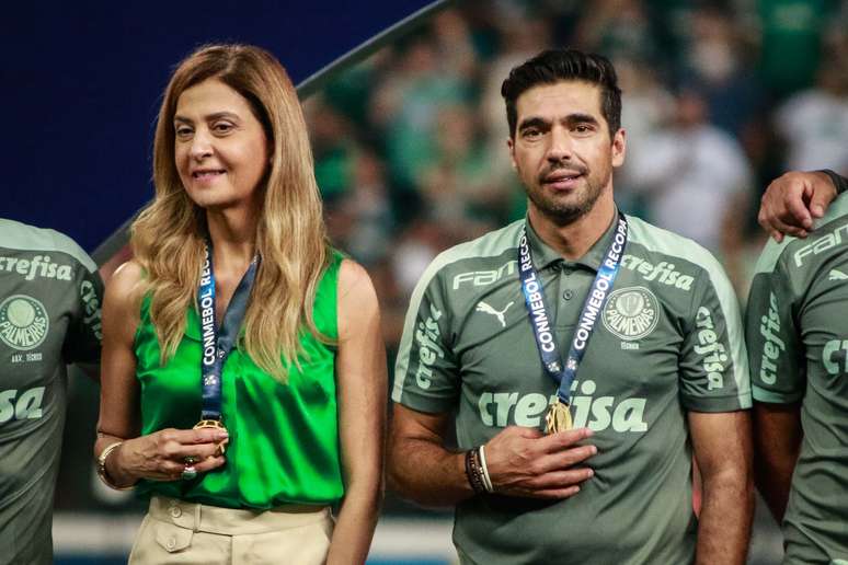 Leila Pereira e Abel Ferreira