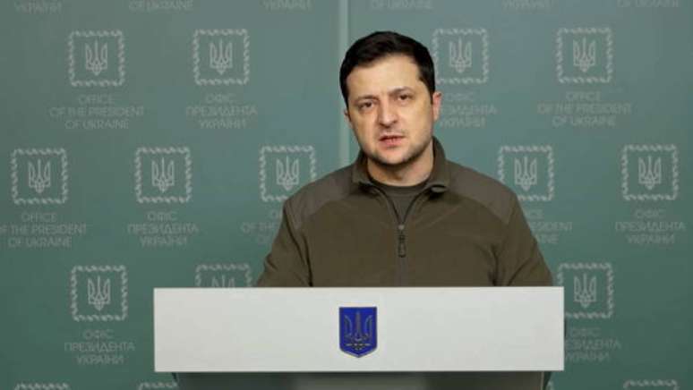 O presidente da Ucrânia, Volodymyr Zelensky