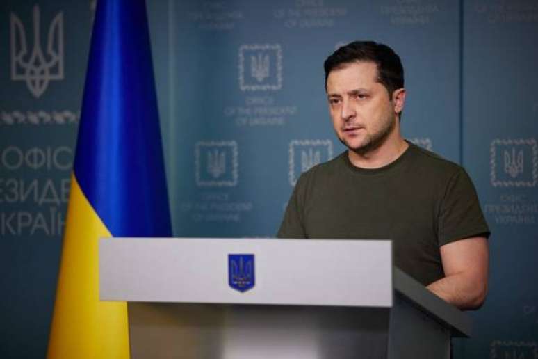 O presidente da Ucrânia, Volodymyr Zelensky