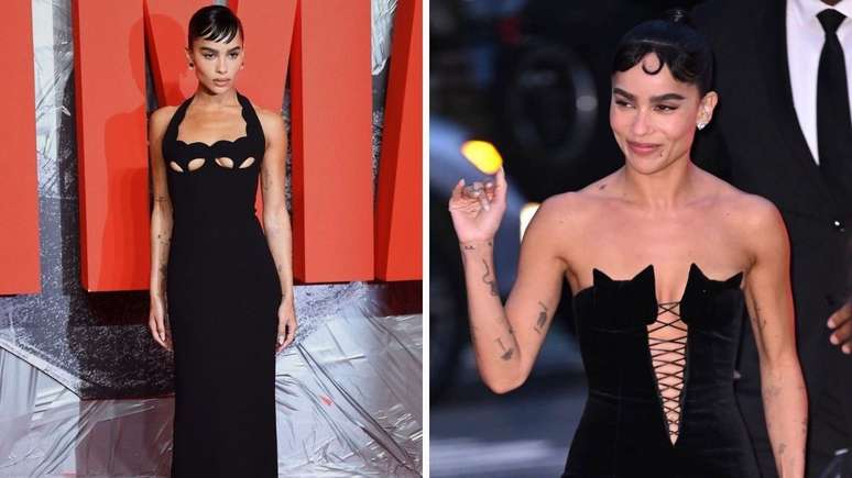 Nas telonas do cinema como Mulher-gato, Zoë Kravitz vem apostando em looks icônicos