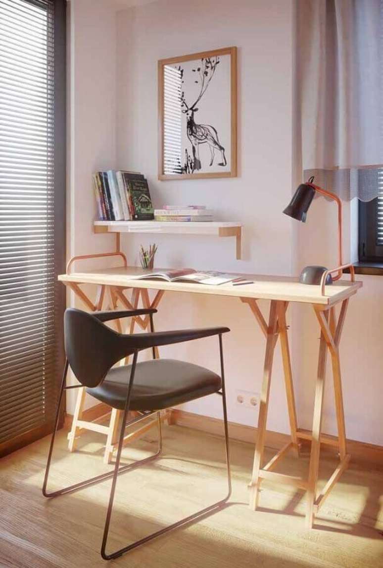 35. M&oacute;veis para home office clean com decora&ccedil;&atilde;o moderna &ndash; Foto: Apartment Therapy
