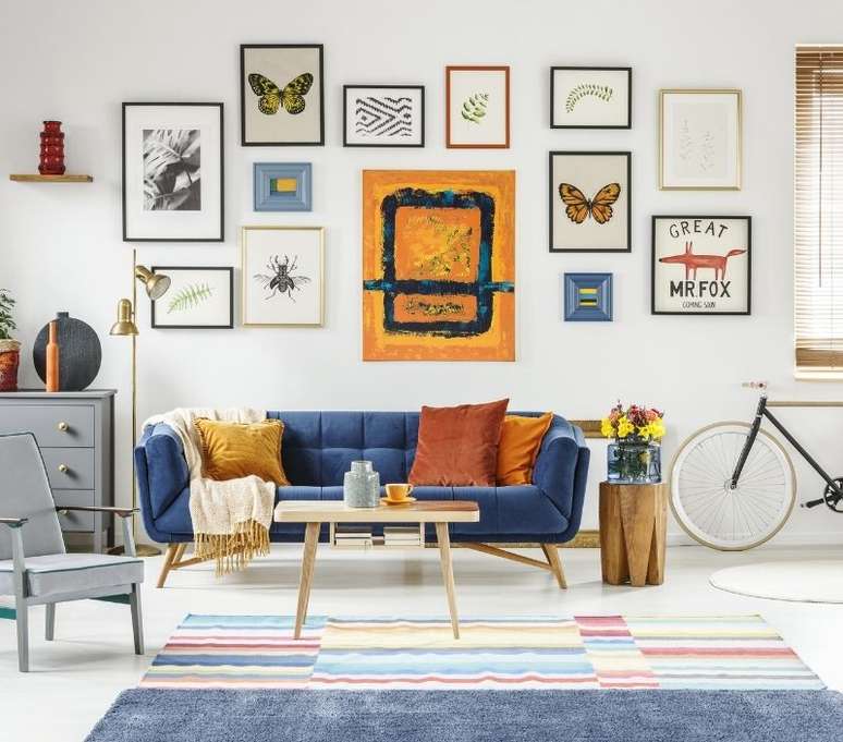 Na hora de criar a gallery wall, a sua criatividade &eacute; que manda - Shutterstock