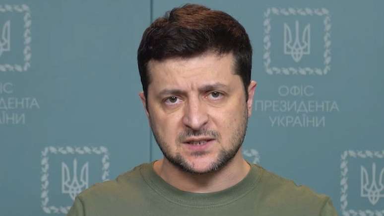 Volodymyr Zelensky falou ao parlamento britânico