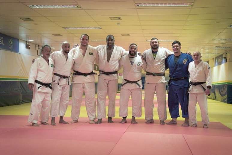 Teddy Riner treina no CT do COB (Foto: Divulgação/COB)