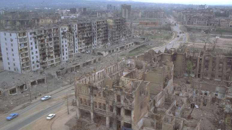 Grozni foi duramente castigada pelos russos já em 1995, na primeira guerra da Chechênia