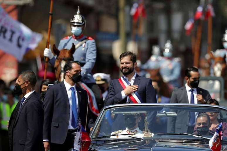 Gabriel Boric assume como presidente do Chile
11/03/2022
REUTERS/Pablo Sanhueza