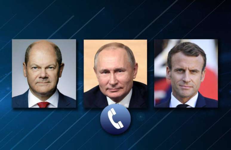 Scholz e Macron pediram cessar-fogo imediato a Putin