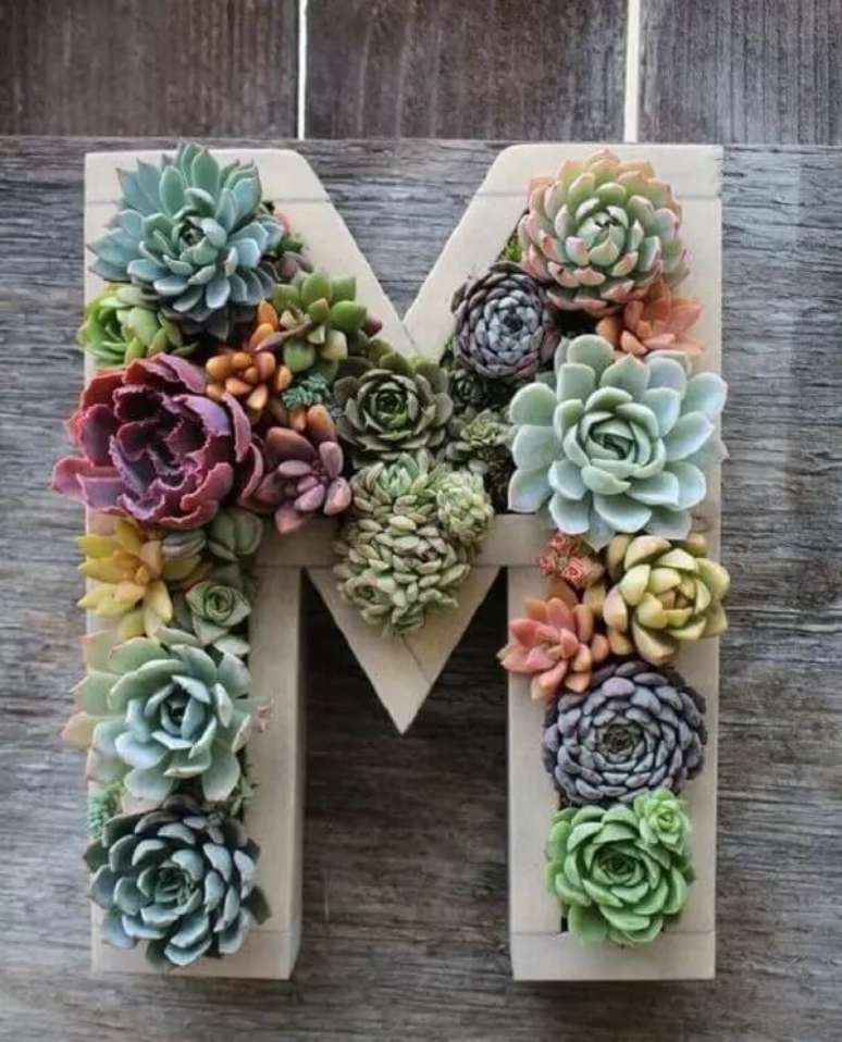 18. Arranjo de suculentas complementam o espa&ccedil;o vazado da letra M. Fonte: Ramin Aliyev